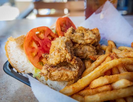 Bahama Bob's Beachside Cafe Fried Oyster Po-Boy