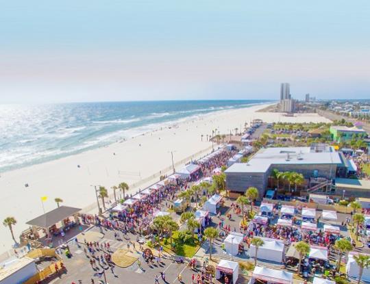 areal view of hangout oyster cook off