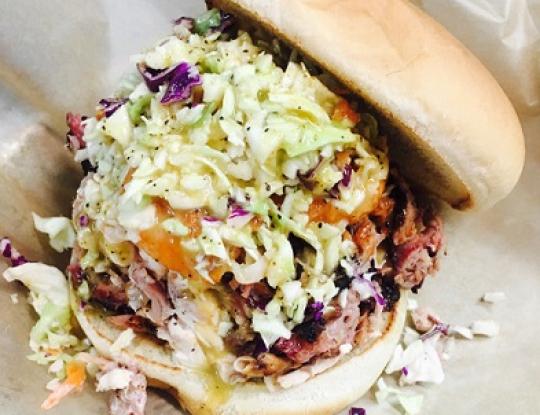 The NastyG sandwich from Hog Wild Gulf Shores