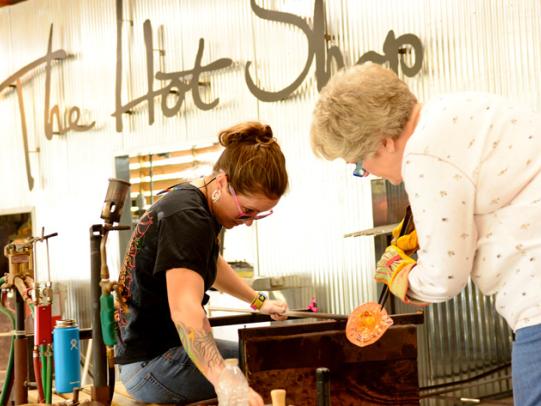 Glass Blowing Lesson at The Hot Shop in Orange Beach