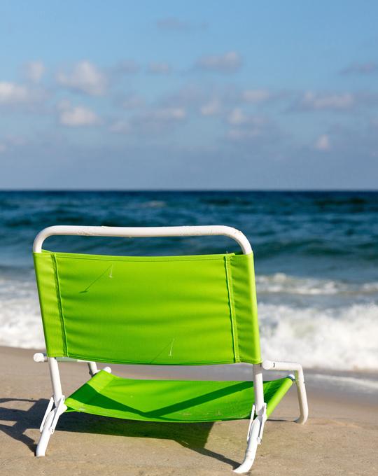 Beach chair on Alabama's Beaches