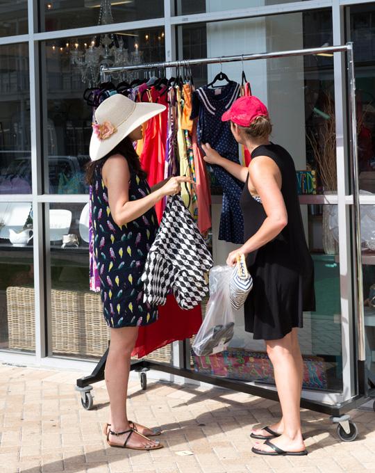 Women Shopping at The Wharf