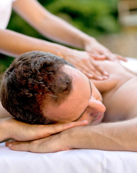 Guy getting Spa Massage