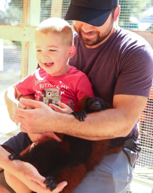 Holding a Lemur in Alabama Gulf Coast Zoo