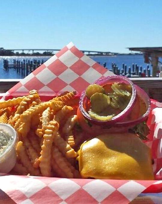 Pleasure Island Tiki Bar Burger