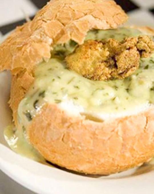 Acme Oyster House Rockefeller soup