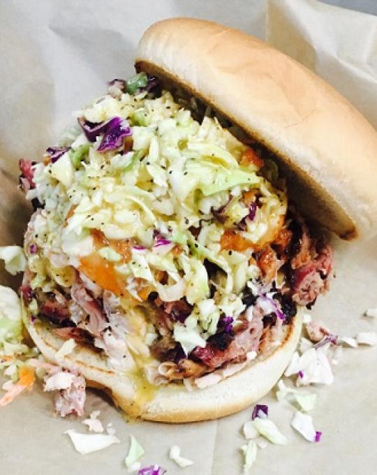 The NastyG sandwich from Hog Wild Gulf Shores