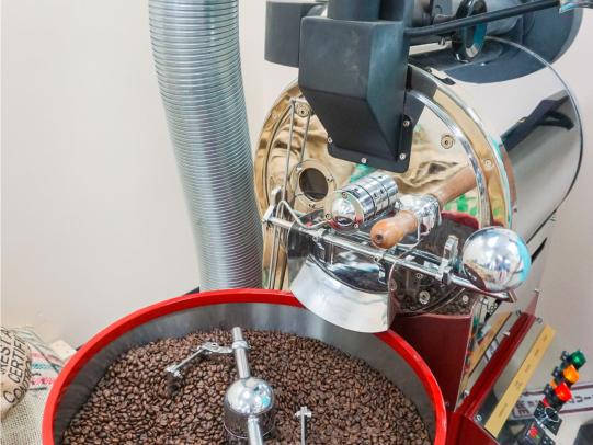 Coffee roasting at Southern Shores in Gulf Shores, AL