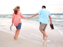 Couples playing on Orange Beach