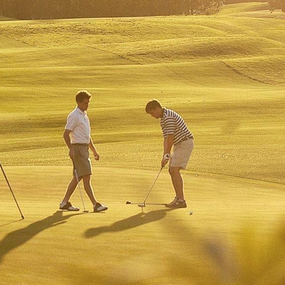 Golfers Playing Kiva Dunes Golf Course in Gulf Shores AL