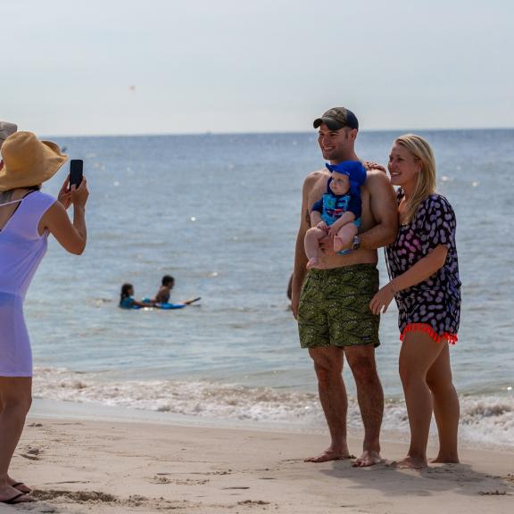 family photos on the beach in Orange Beach al