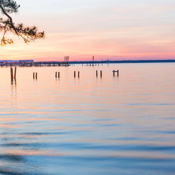 Orange Beach Waterfront Park at Sunset