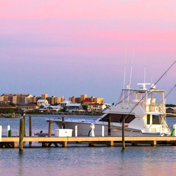 Fishing Boat at Pier in Orange Beach AL