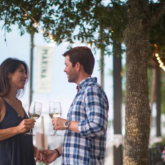 Couple dining at Ginny Lane in Orange Beach AL