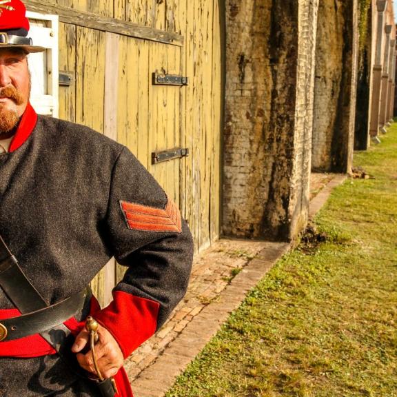 civil war soldier fort morgan al