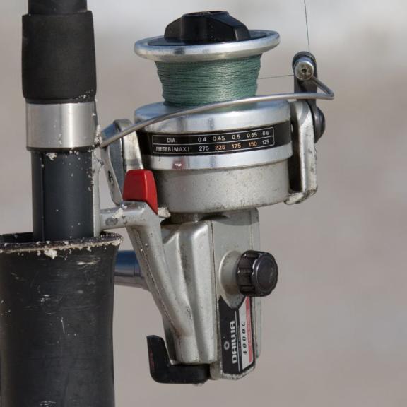 Fishing rod on beach in Orange Beach, AL