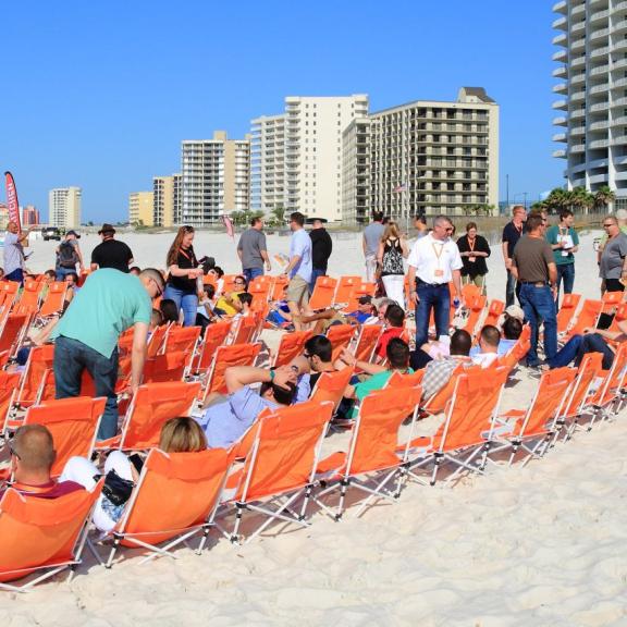 Zoe's Kitchen corporate meeting on the beach Orange Beach, AL