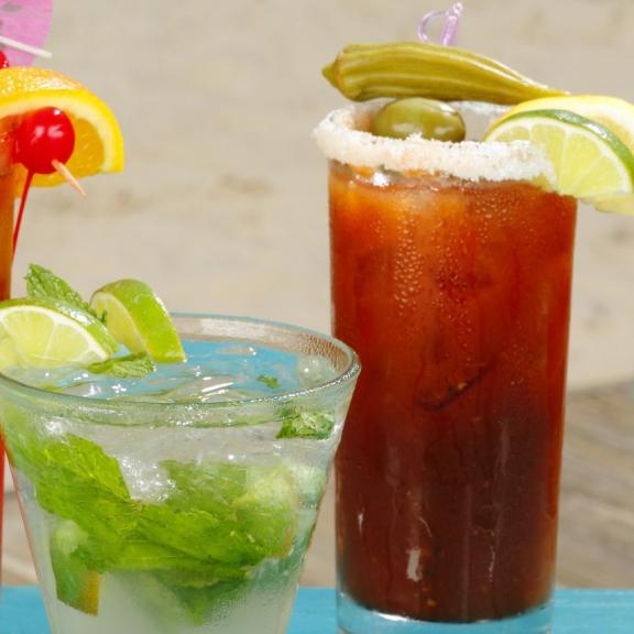 Cocktails on the beach in Gulf Shores, AL