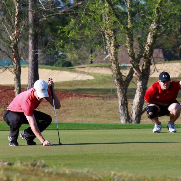 Two men golfing at Glenlakes Golf Club