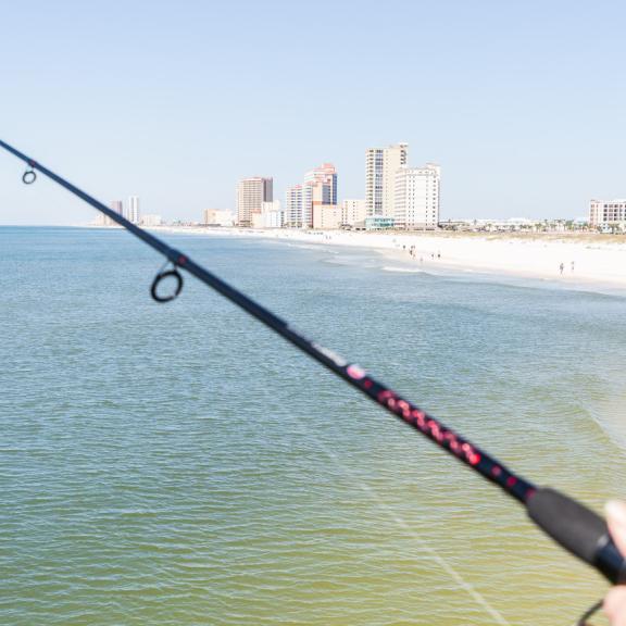 Flounder fishing at the Gulf State Park Pier
