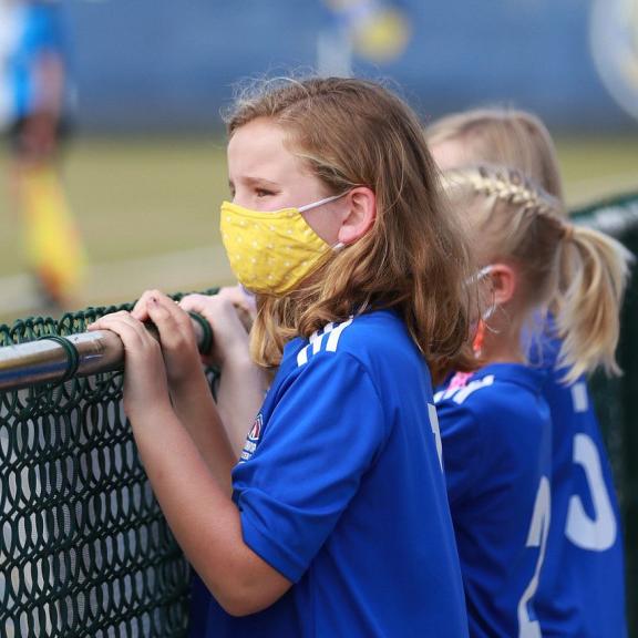 Spectators at SEC Womens Soccer Championship in Orange Beach, AL