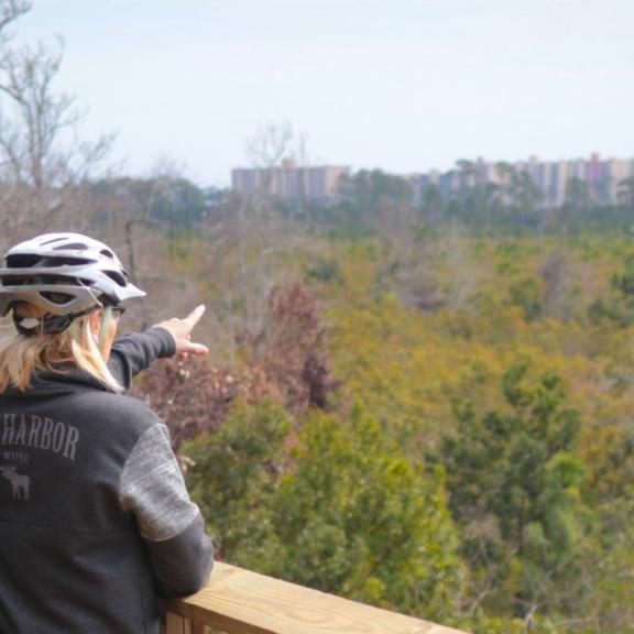 Couple biking in Gulf State Park
