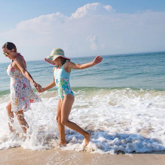 Mother and daughter on Alabama's beaches