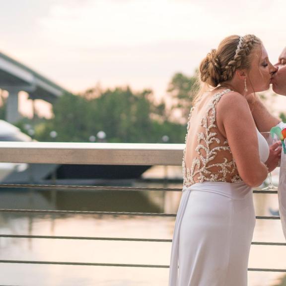 Married couple at The Wharf in Orange Beach, AL