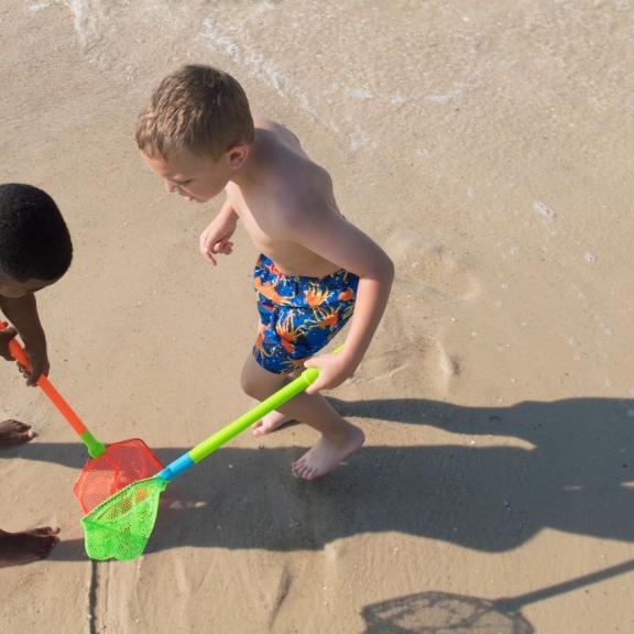 Children playing on the beach