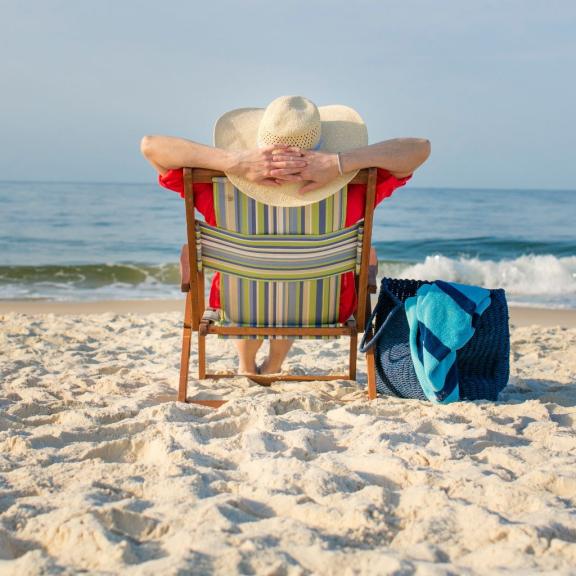Lady on Gulf Shores beaches