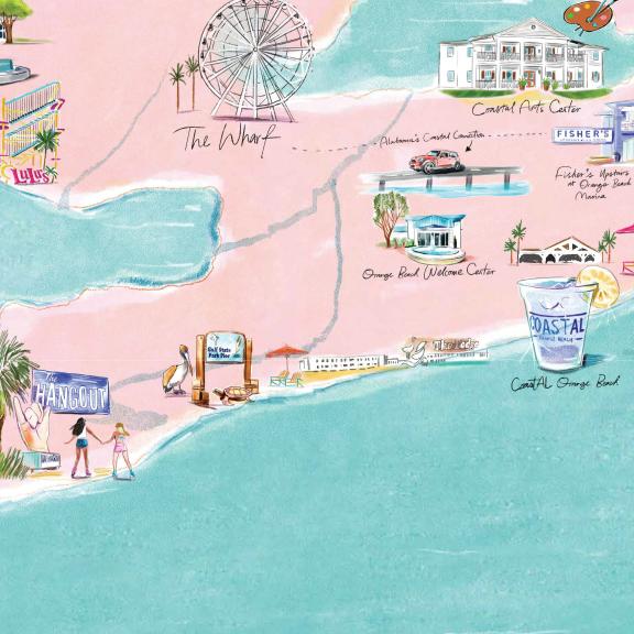 Map of Gulf Shores and Orange Beach