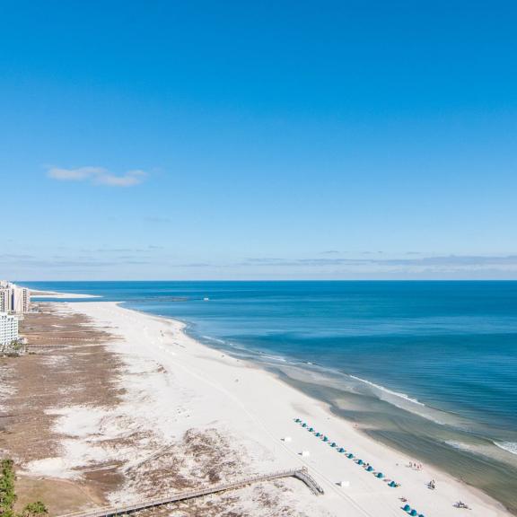 View of Orange Beach from condo balcony