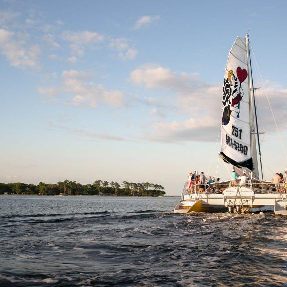 Sunset cruise with Sail Wild Hearts in Orange Beach