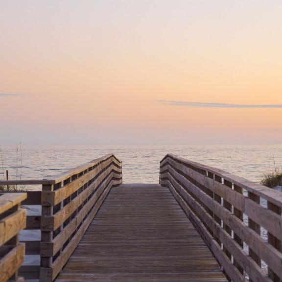 boardwalk sunset