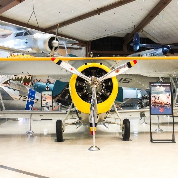 Vintage airplane at the Naval Aviation Museum in Pensacola