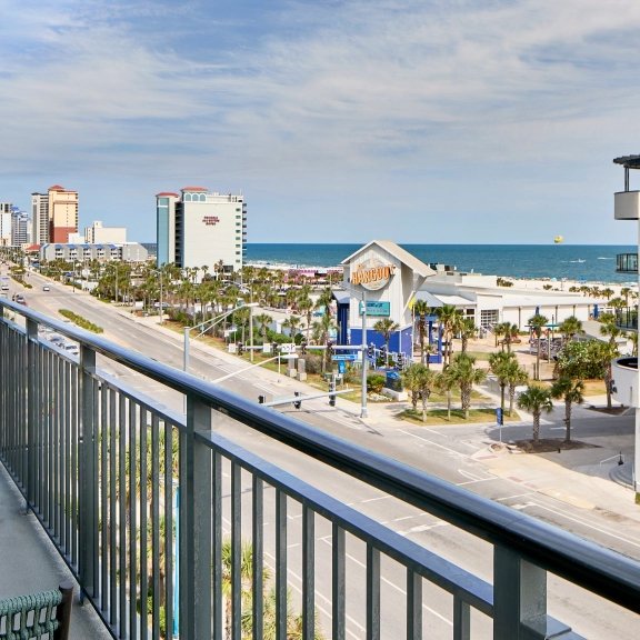 View of Gulf Place Public Beach from Embassy Suites Gulf Shores hotel
