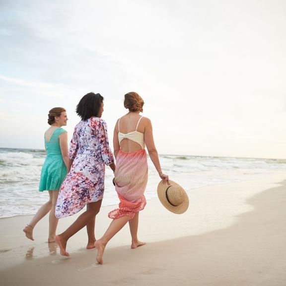 girlfriends on the beach