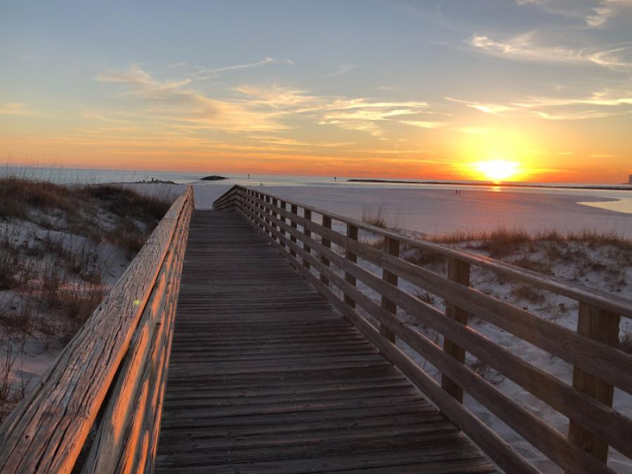 sunset at Alabama Point Orange Beach Al