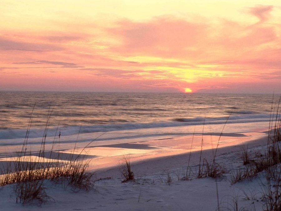 sunset on the beach