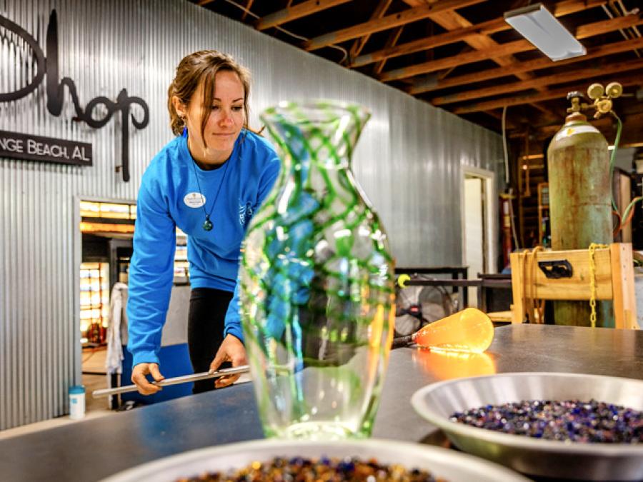 Glass Blowing Class at The Hot Shop