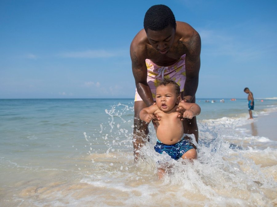 Family at the beach in Gulf Shores, AL