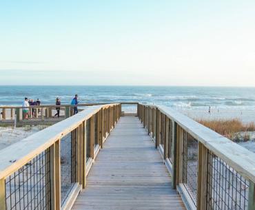 Coastal Orange Beach Boardwalk