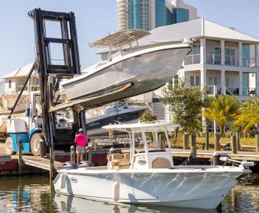 Boat at Zeke's Marina