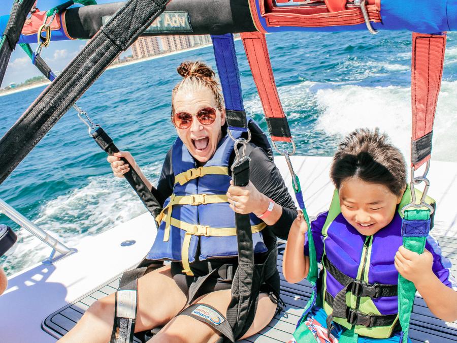 Parasailing Family Activity in Gulf Shores