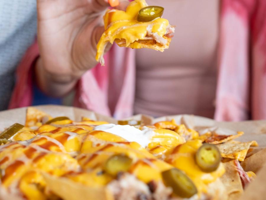 BBQ nachos at Hog Wild BBQ restaurant in Gulf Shores