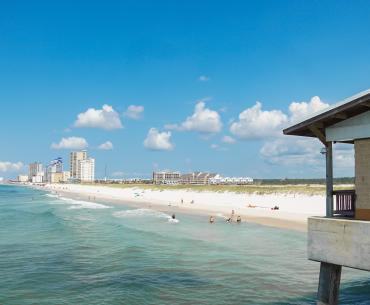 Pier view of the beach