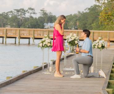 Proposal at Waterfront Park in Orange Beach, proposal idea in Orange Beach