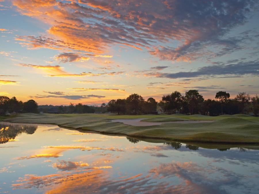 cotton creek arnold palmer designed golf course in gulf shores at sunrise