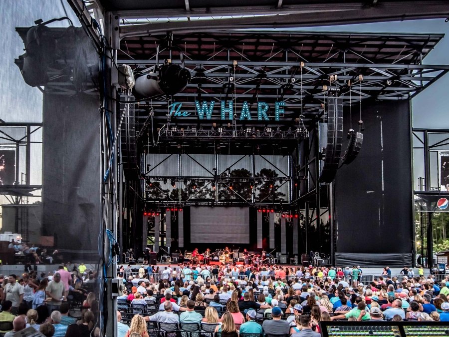 View of a concert happening at The Wharf in Orange Beach, Alabama