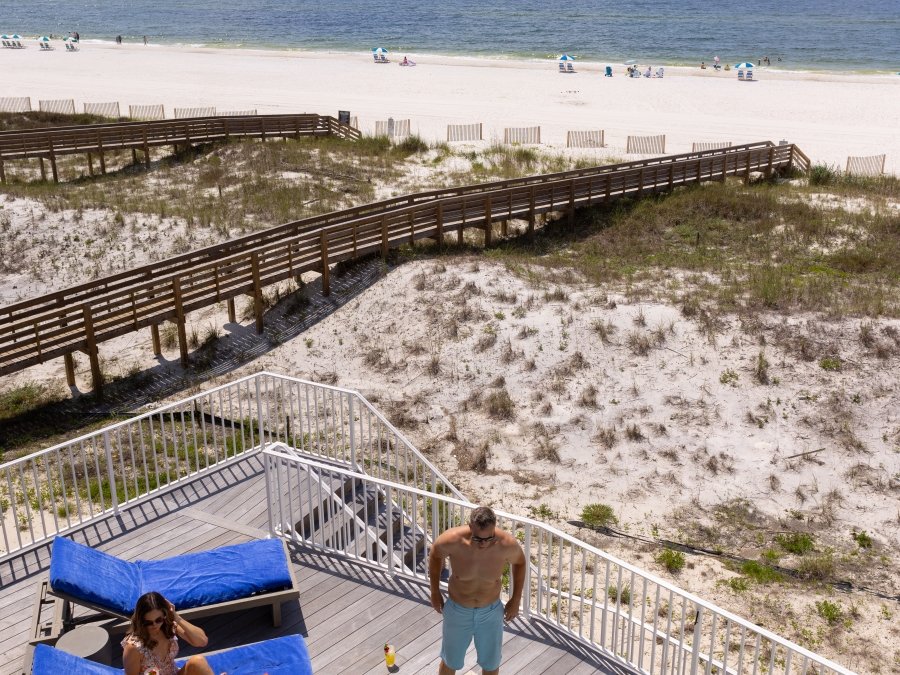 View from a beach front rental on Alabama's Beaches